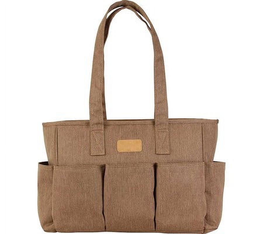 Kalencom Nola Tote Diaper Bag with Changing Pad & Stroller Straps, Toffee