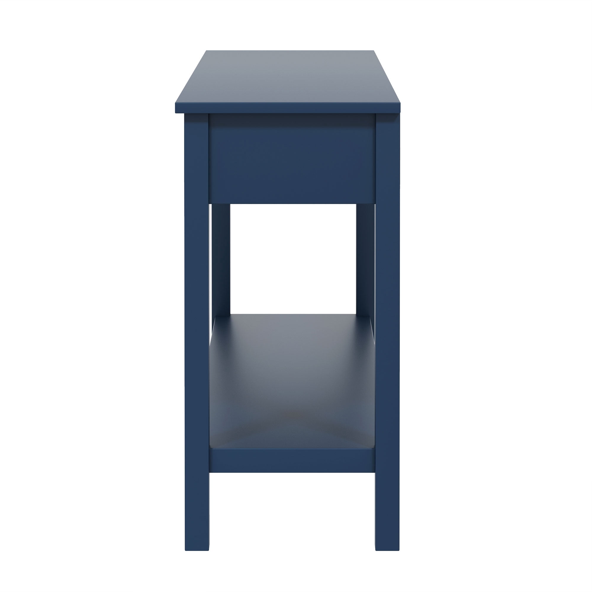 EUROCO 60" Modern Console Table,Narrow Long Sofa Table with 3 Drawers,Open Storage Shelf and Honeycomb Design,Hallway Foyer Table Behind Couch Table for Entryway, Living Room,Foyer,Navy Blue