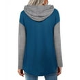 thumbnail image 4 of Splicing Sweatshirt, Pullover Women Top Hooded Polyester Fiber  For Autumn Outfit, 4 of 6