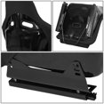 thumbnail image 6 of DNA Motoring Black Fabric Fixed Position Racing Car Bucket Seat Pair Full Set w/Sliders, 6 of 7
