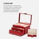 thumbnail image 2 of Joyero Wolf Caroline Medium Red con estuche de viaje, 2 of 6