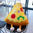 thumbnail image 3 of SBSGV - Peluche de pan de pizza, divertida almohada de peluche de comida, bonito peluche de comida, decoración de habitación, regalo de cumpleaños para niños y niñas (pizza), 11 pulgadas, 3 of 3