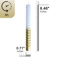 thumbnail image 5 of FCMSHAMD 8.46 inch White Gold Dripless Taper Candles Smokeless Christmas Candles Pack of 2, 5 of 6