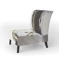 thumbnail image 4 of Designart 'Glam Painted Arcs II' Upholstered Transitional Accent Chair and Arm Chair, 4 of 5