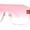 All Pink, variant on Oversize Flat Top Panel Mono Block Shield Lens Sunglasses All Black