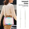 thumbnail image 7 of XYX for iPad 9th/8th/7th Generation 10.2 inch Case, 3in1 Heavy Duty Shockproof Tablet Case with Stand, Shoulder Strap, Rainbow Pink, 7 of 7