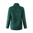 thumbnail image 3 of A2Y Women's Soft Sherpa Front Zipper Side Pockets Jackets Deep Green 1XL, 3 of 3