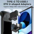 thumbnail image 3 of CIYISON USB 3.1 Type C Female to female 90 Degree Right Angle Male to 2 Female Adapter, 3 of 13