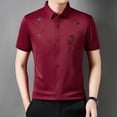 thumbnail image 4 of MDUKONU Chemise Élégante pour Homme Coupe Régulière Résistante aux Plis Chemise Classique Vin G, 4 of 6