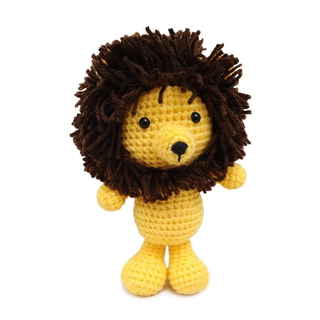 Yellow-Dark Brown Lion Handmade Amigurumi Stuffed Toy Knit Crochet Doll VAC price history on PriceWatchPro