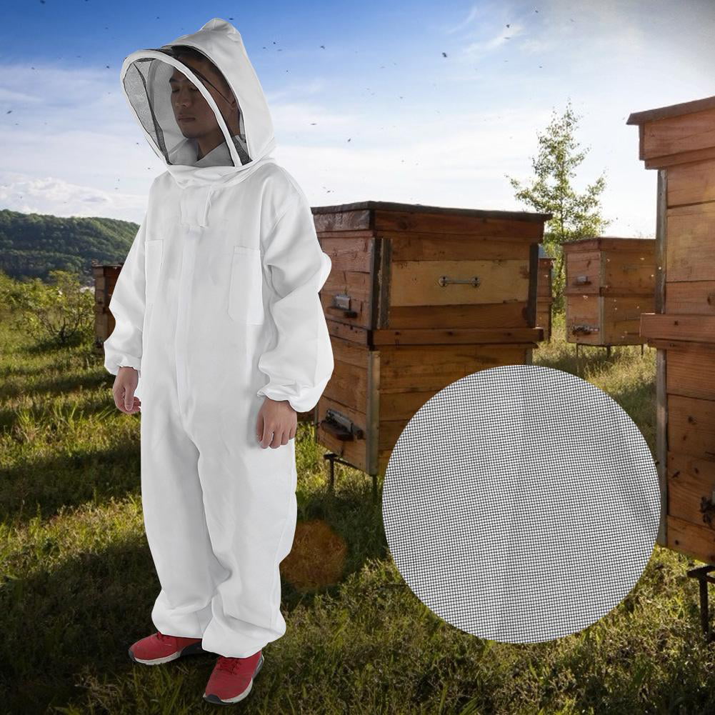 Details about   New White Beekeeping Protective Equipment Veil Bee Keeping Full Body Suit Smock 