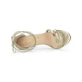thumbnail image 4 of BLISSFUL STEP Lace Up Open Toe Stiletto Heeled Sandals for Women Gold 10, 4 of 7