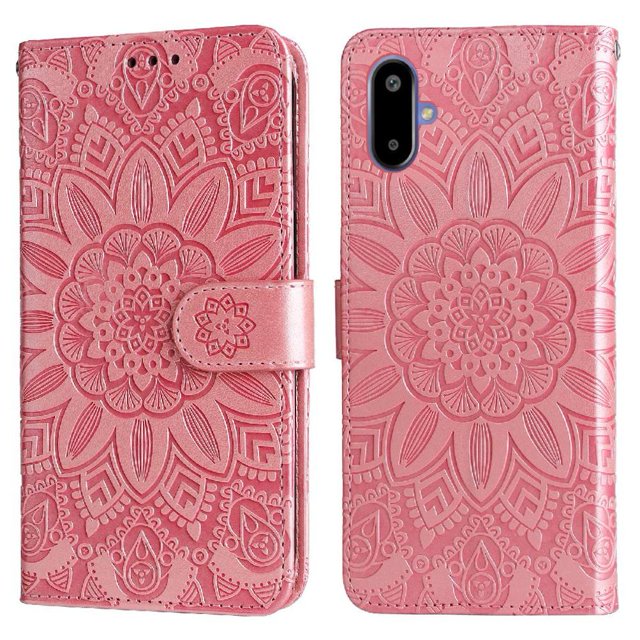 Funda tipo cartera GANGXUN para Samsung Galaxy F06 5G , diseño girasol, cuero PU, soporte, cierre magnético, tarjetero