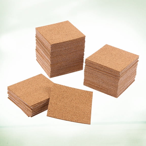 CIMAXIC Cork Pads Self-Adhesive for Office Use 36Pcs 10x10cm Pure Wood Color