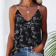 thumbnail image 4 of Pimelu Tank Top for Women Camisole for Women Summer Boho Floral Metal Spaghetti Strap Tops Ladies Loose Lightweight V Neck Sleeveless Shirts Blouses Summer Tops for Women 2024 Trendy, 4 of 6