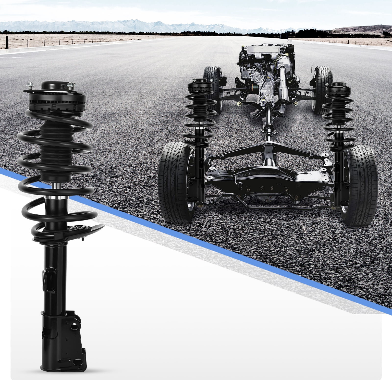 LEDKINGDOMUS Front Complete Strut Assembly with Coil Spring for 2011-2016 Chrysler Town & Country 2011-2020 Dodge Grand Caravan 2011-2014 VW Routan Quick Strut Replacement 471128L 471128R