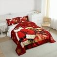 thumbnail image 3 of Homewish Santa Claus 2pcs Bedding Comforter Set for Teens Boys Girls,Christmas Snowflake Twin Comforter Sets,Xmas Festival Gifts Breathable Bedding Set,Luxury Bedroom Decor,Reversible, 3 of 8