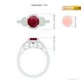 thumbnail image 5 of ANGARA Natural Aeon Vintage Style 1.4 ct Ruby Halo Leaf & Vine Engagement Ring with Milgrain in 14K White Gold for Women (Size-7mm) | July Birthstone Jewelry for Her | Natural Ruby Rings, 5 of 10