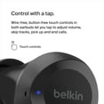 thumbnail image 2 of Belkin SOUNDFORM Bolt, True Wireless Earbuds, Wireless Charging, IPX5 Sweat and Water Resistant, USB-C, Up to 28 Hours of Battery Life, iPhone, Galaxy, Pixel and More - Black, 2 of 12