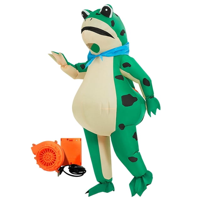 Traje inflable unisex para adultos Trajes de Pascua de rana para hombres Mujeres Vestir Escenario de dibujos animados Actuación Halloween