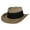 Black, variant on CTM Unisex Straw Gambler Hat with Hatband