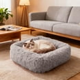 thumbnail image 6 of Donut Dog Cat Bed Cozy Cave for Improved Sleep - Self-Warming Calming Cuddler Burrow Bed, Soft Plush Pet Cushion for Small Medium Dogs & Cats, 6 of 6