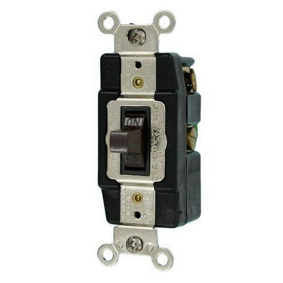 Leviton 1285 Brown Single Pole Double Throw Maintained Toggle Switch 20A