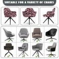 thumbnail image 6 of Xixirimido Leopard Pink Cheetah Pattern Office Chair Covers Computer Stretch Accent Dining Chair Covers Swivel Desk Chair Armrest Slipcover for Mid-Back Rotating Chairs, 6 of 7