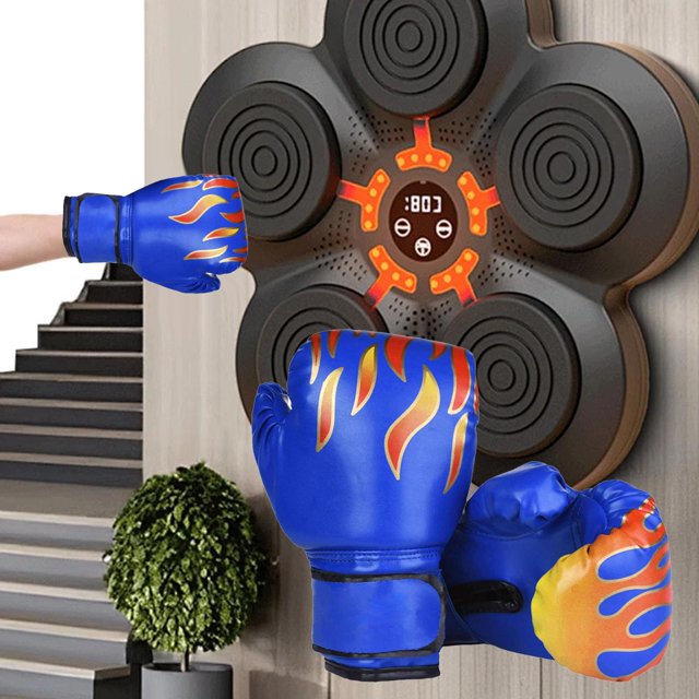 Guantes de boxeo para niños shamjiam guantes para saco de boxeo entrenamiento azul