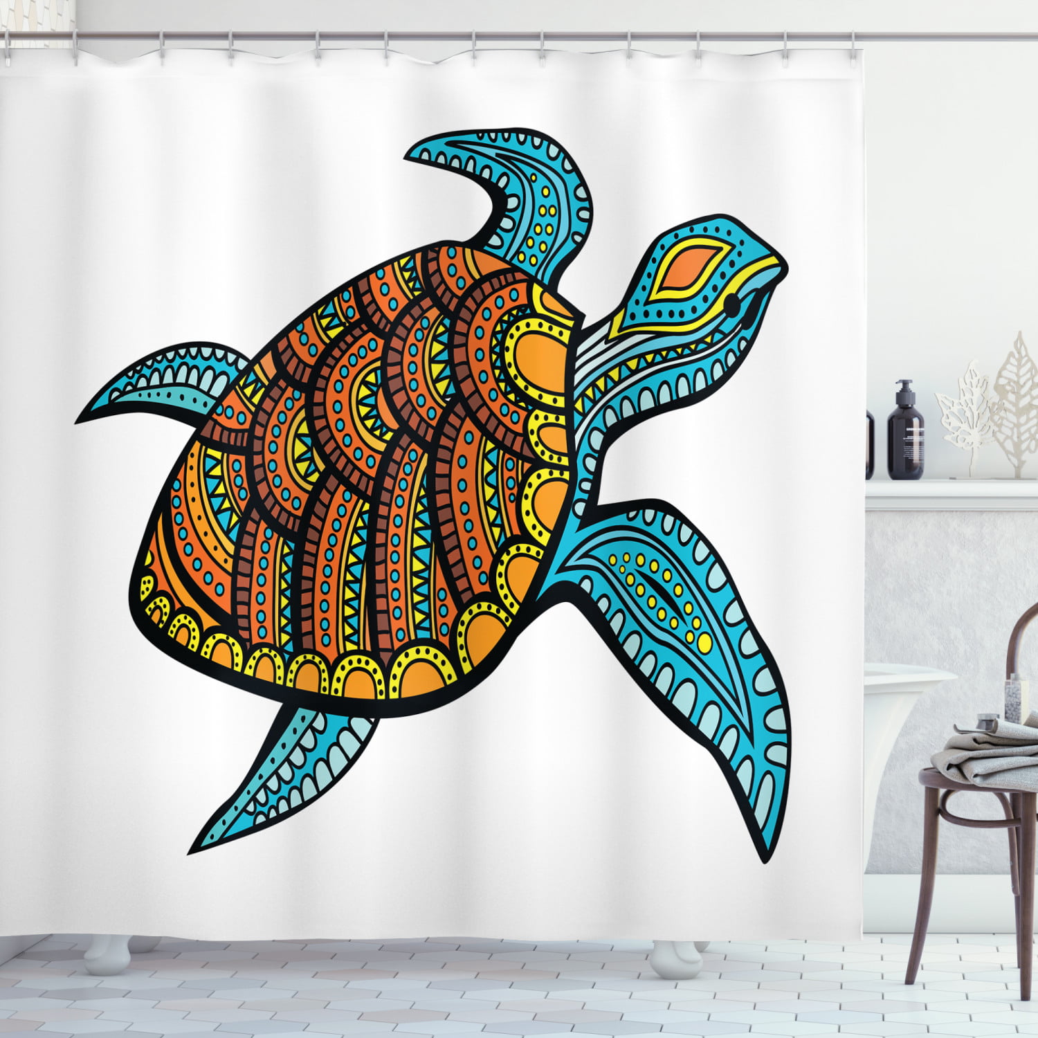 Details about   NYMB Sea Turtle Shower Curtain Sea Turtles and Starfish Shower Curtain for Bath