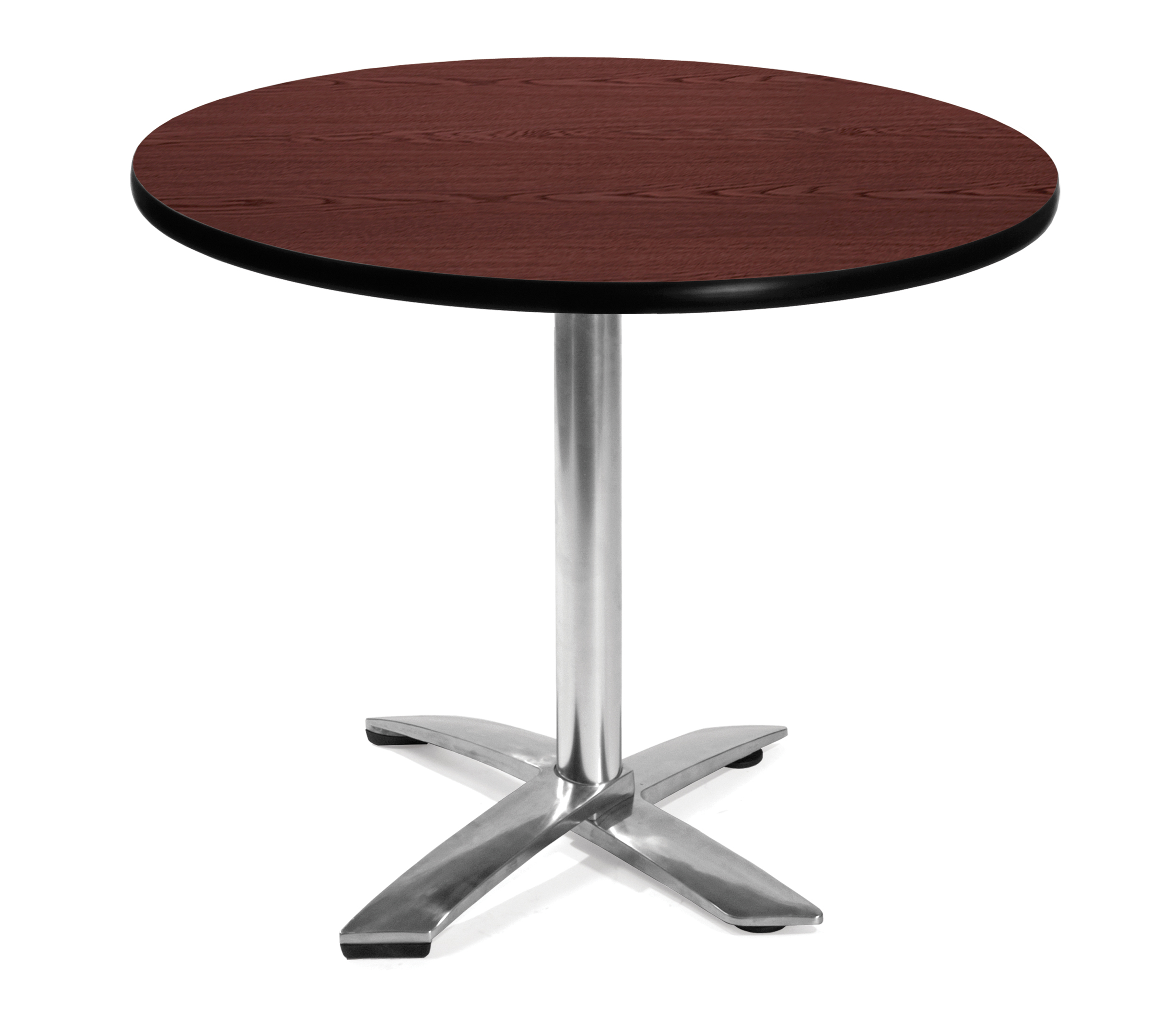 OFM Model FT36RD 36" Round FlipTop MultiPurpose Table, Mahogany