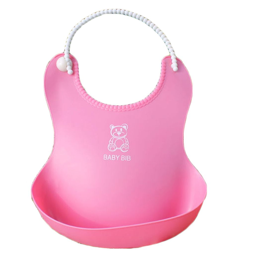 Cute Baby Soft Silicone Bib Waterproof Saliva Dripping Kid Infant Lunch Bibs