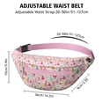 thumbnail image 3 of Fanny Pack Pink Christmas Santa and Tree Pattern Waist Pack Bag,Running Cross Bag,Waterproof Large Fanny Packs for Women Men for Travel Running Hiking Cycling, 3 of 6