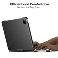 thumbnail image 5 of edaiser Swivel Keyboard Case Compatible with iPad Air 11 inch M4 M3 M2 & iPad Air 5th 4th Gen & iPad Pro 11-inch (4th-1st); 360 Rotatable Cover with Pencil Holder, Trackpad, Backlit, Black, 5 of 7