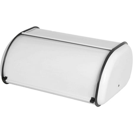 Home Basics Steel Bread Box, White