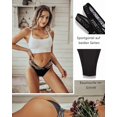 thumbnail image 2 of Pack de 6 Tangas de Algodón para Mujer, Ropa Interior Sexy para Mujer, Ropa Interior con Cintura Alta y Cinturón Deportivo, en Multipack, 2 of 5