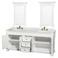 thumbnail image 2 of Wyndham Collection Wcvtrad80dundm28 80" Free Standing Vanity Set - White, 2 of 4