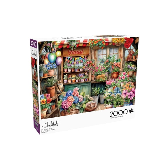 Puzzle Buffalo Games Tom Wood The Flower Shop 2000 piezas 98 x 67 cm