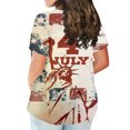 thumbnail image 4 of up to 60% off Gifts Usmixi Shirts for Women 4th of July Fashion Plus Size Patriotic Tunic Tee Tops Summer Trendy Independence Day Graphics Short Sleeve Crewneck Ladies Blouses Beige XXL, 4 of 6