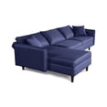 thumbnail image 4 of Sofá Cama Reversible de Lino Azul Beehive Memory Foam Modelo Analia Makora, 4 of 8