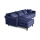 thumbnail image 4 of Sofá Cama Reversible de Lino Azul Beehive Memory Foam Modelo Analia Makora, 4 of 8