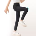 thumbnail image 6 of TIREOW Girls High Elasticity Leggings Stretch Snug Fitting Imitation Denim Leggings Pants Elastic Waist Sports Yoga Tight Pants, 6 of 8