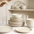 thumbnail image 5 of Stone Lain Dua 32-Piece Dinnerware Set, Stoneware, Borosilicate Glass, Service for 8, White, 5 of 6