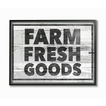 Stupell Farm Fresh Goods Distressed Wood Framed Giclee Texture Art 11 x 14