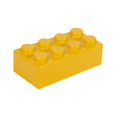 thumbnail image 2 of Paquete 500 piezas Bloque construcción antiestrés creativo amarillo 7.7 x 2.8 x 3.9, 2 of 4
