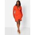 thumbnail image 2 of Rebdolls Women's Bandage Button Detail Mini Bodycon Dress - Orange - 2X, 2 of 5
