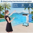 thumbnail image 3 of Memoryfield 3000 CFM Evaporative Air Cooler with 5.3 Gal Water Tank, 4 Ice Packs, Portable Cooling Fan for Garage & Workshop, 3 of 7