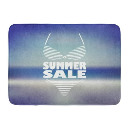 GODPOK Badge Red Offer Summer Sale with Sexy Woman Bikini and Text Beach Blurred for Promotion Swimsuit Best Rug Doormat Bath Mat 23.6x15.7 (Best Door To Door Sales Techniques)