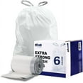 thumbnail image 4 of 4 - 6 Gallon White Drawstring Bags, 100% Prime Material, 17x20, 0.7 Mil, 200/Case, 4 of 4