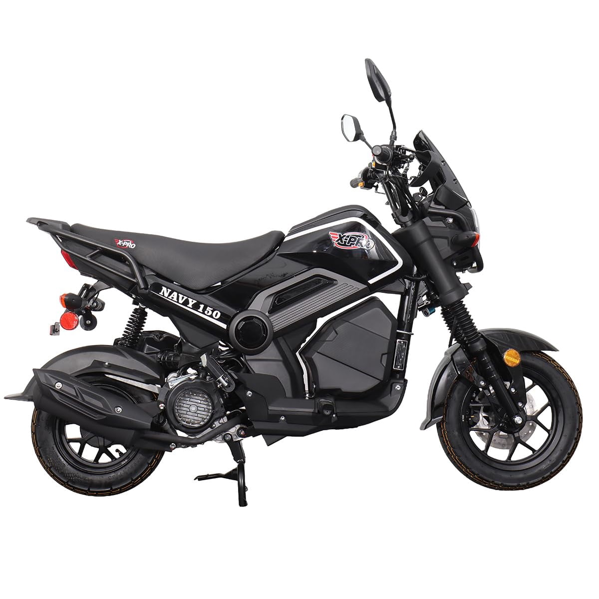 X‑Pro Navy 150cc Automatic Motorcycle – CVT Scooter with Electric & Kick Start, LED Lights, Aluminum Wheels, 149.6cc Air‑Cooled Engine